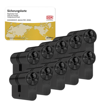 DOM Sigma Plus cilinder zwart (10x) - SKG**