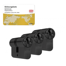 DOM Sig&shy;ma Plus ci&shy;lin&shy;der zwart (3x) - SKG**