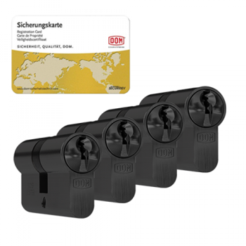 DOM Sigma Plus cilinder zwart (4x) - SKG**