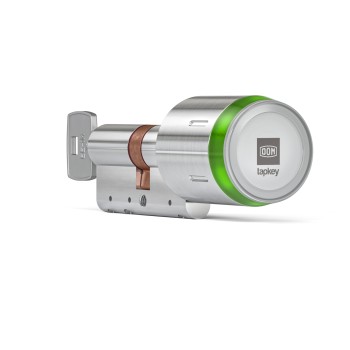 DOM Tapkey Pro knopcilinder t.b.v. nooduitgang - eenzijdige toegangscontrole met NFC/BLE en mechanische binnensluiting - RVS - SKG***