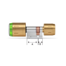DOM Tapkey Pro knopcilinder t.b.v. glasdeur - eenzijdige toegangscontrole met NFC/BLE - messing - SKG***
