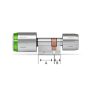 DOM Tapkey Pro knopcilinder t.b.v. glasdeur - eenzijdige toegangscontrole met NFC/BLE - RVS - SKG***