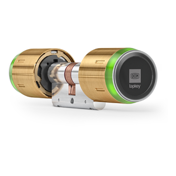 DOM Tapkey Pro knopcilinder tweezijdige toegangscontrole met NFC/BLE - messing - SKG***