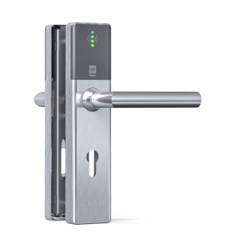 DOM Tapkey Guard Wideline deurbeslag PC72 met NFC/BLE - grijs - tweezijdige toegangscontrole