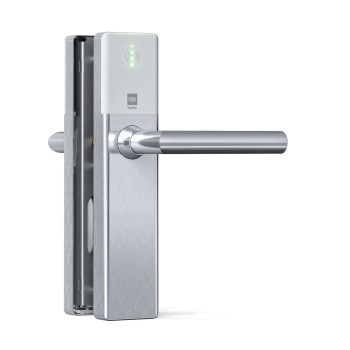 DOM Tapkey Guard Wideline blind deurbeslag met NFC/BLE - wit - tweezijdige toegangscontrole