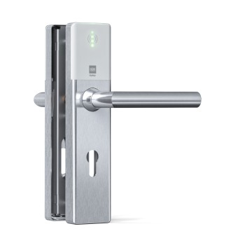 DOM Tapkey Guard Wideline deurbeslag PC72 met NFC/BLE - wit - tweezijdige toegangscontrole