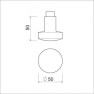 AMI knopkruk rond (draaibaar) 169/50 - deurdikte 48 t/m 60 mm