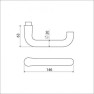 AMI deurkrukken 394 (U) - deurdikte 48 t/m 60 mm