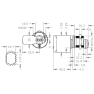EVVA Airkey hevelcilinder t.b.v kasten/vitrines - perforatie 27 mm - cilinderlengte 27 mm - nikkel