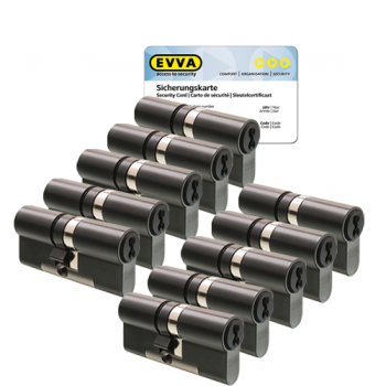 EVVA 4KS cilinder gepatineerd zwart met kerntrekbeveiliging (10x) - SKG***