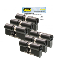 EVVA 4KS cilinder gepatineerd zwart met kerntrekbeveiliging (6x) - SKG***