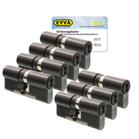 EVVA 4KS cilinder gepatineerd zwart met kerntrekbeveiliging (7x) - SKG***