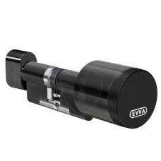 EVVA Air&shy;key een&shy;zij&shy;di&shy;ge toe&shy;gangs&shy;con&shy;tro&shy;le ci&shy;lin&shy;der met NFC - ge&shy;pa&shy;ti&shy;neerd zwart - SKG ***