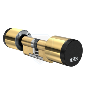 EVVA Airkey tweezijdige toegangscontrole cilinder met NFC - messing gepolijst - SKG ***