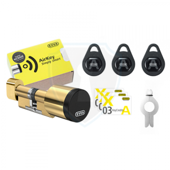 EVVA AirKey Startpakket - eenzijdige toegangscontrole - messing gepolijst - SKG*** (incl. 6 KeyCredits!) EVVA AirKey Startpakket - eenzijdige toegangscontrole - messing gepolijst - SKG*** (incl. 6 KeyCredits!)
