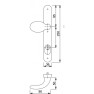Hoppe Luik smalschild draaibare knop/kruk F1 PC92 met kerntrekbeveiliging (afgerond) - SKG***