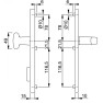 Hoppe Luik smalschild draaibare knop/kruk F1 PC92 met kerntrekbeveiliging (afgerond) - SKG***