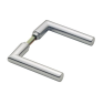 Hoppe Stockholm veiligheidsbeslag kruk/kruk - aluminium F1 - PC55 met kerntrekbeveiliging (afgerond) - SKG***