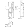 Hoppe Vitoria veiligheidsbeslag knop/kruk - aluminium F1 - PC55 RS met kerntrekbeveiliging (afgerond) - SKG***