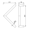 Hoppe deurgreep V-ronde buis verkropt deluxe BA10 - 350 mm RVS