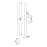 Hoppe deurgreep T-ronde buis recht deluxe BA20 - 1600 mm RVS