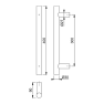 Hoppe deurgreep T-ronde buis recht deluxe BA20 - 400 mm RVS