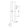 Hoppe deurgreep T-ronde buis recht deluxe BA20 - 800 mm zwart