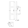Hoppe deurgreep T-ronde buis schuin deluxe BA22 - 1000 mm RVS