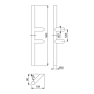 Hoppe deurgreep T-ronde buis schuin deluxe BA22 - 1600 mm RVS