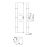 Hoppe deurgreep T-ronde buis schuin deluxe BA22 - 1800 mm RVS