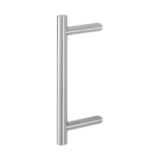Hop&shy;pe deur&shy;greep T-ron&shy;de buis schuin de&shy;luxe BA22 - 400 mm RVS