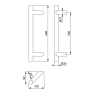 Hoppe deurgreep T-ronde buis schuin deluxe BA22 - 400 mm RVS