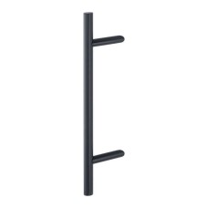 Hop&shy;pe deur&shy;greep T-ron&shy;de buis schuin de&shy;luxe BA22 - 500 mm zwart