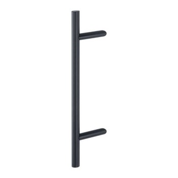 Hoppe deurgreep T-ronde buis schuin deluxe BA22 - 500 mm zwart