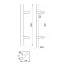 Hoppe deurgreep T-ronde buis schuin deluxe BA22 - 500 mm zwart