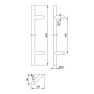 Hoppe deurgreep T-ronde buis schuin deluxe BA22 - 600 mm RVS