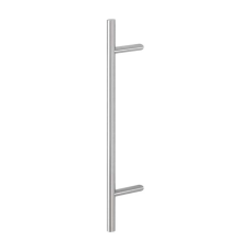 Hop&shy;pe deur&shy;greep T-ron&shy;de buis schuin de&shy;luxe BA22 - 800 mm RVS