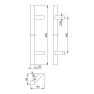Hoppe deurgreep T-vierkante buis schuin deluxe BA36 - 600 mm RVS