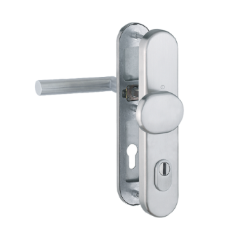 Hoppe Amsterdam veiligheidsbeslag knop/kruk - F69 - PC92 RS met kerntrekbeveiliging RVS (afgerond) - SKG***