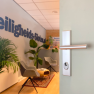 Hoppe Amsterdam veiligheidsbeslag kruk/kruk - Aluminium F1 - PC92 met kerntrekbeveiliging (rechthoekig) - SKG***