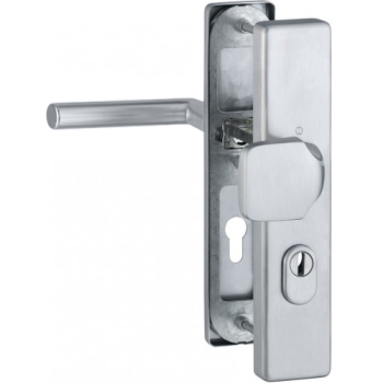 Hoppe Amsterdam veiligheidsbeslag knop/kruk - F69 - PC55 RS met kerntrekbeveiliging RVS (rechthoekig) - SKG***