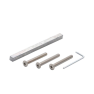 Hoppe Amsterdam veiligheidsbeslag kruk/kruk - Aluminium F1 - PC72 met kerntrekbeveiliging (rechthoekig) - SKG***