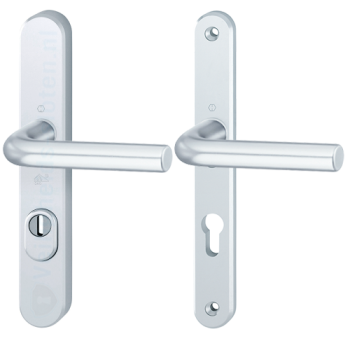 Hoppe Bonn smalschild kruk/kruk - aluminium F1 - PC72 met kerntrekbeveiliging (afgerond) - SKG***