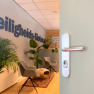 Hoppe Bonn veiligheidsbeslag kruk/kruk - aluminium F1 - PC72 met kerntrekbeveiliging (afgerond) - SKG***
