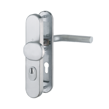 Hoppe Bonn veiligheidsbeslag knop/kruk - F69 - PC72 LS met kerntrekbeveiliging RVS (afgerond) - SKG***