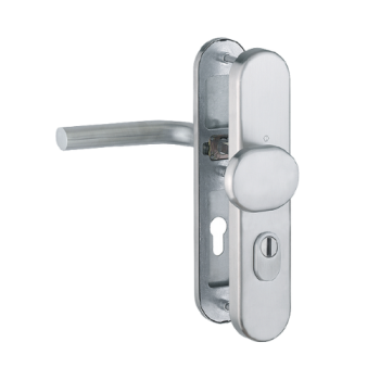 Hoppe Bonn veiligheidsbeslag knop/kruk - F69 - PC72 RS met kerntrekbeveiliging RVS (afgerond) - SKG***