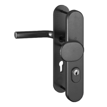 Hoppe Bonn veiligheidsbeslag knop/kruk - zwart - PC92 RS met kerntrekbeveiliging (afgerond) - SKG***