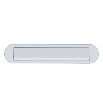 Hoppe briefplaat - aluminium F1 - afgerond