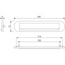 Hoppe briefplaat - aluminium F1 - afgerond