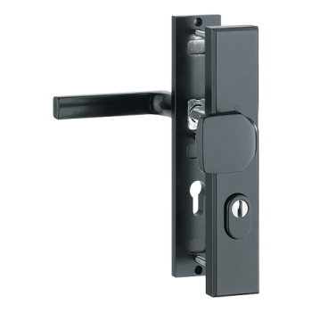 Hoppe Dallas veiligheidsbeslag knop/kruk PC72 RS  met kerntrekbeveiliging - zwart (rechthoekig) - SKG***